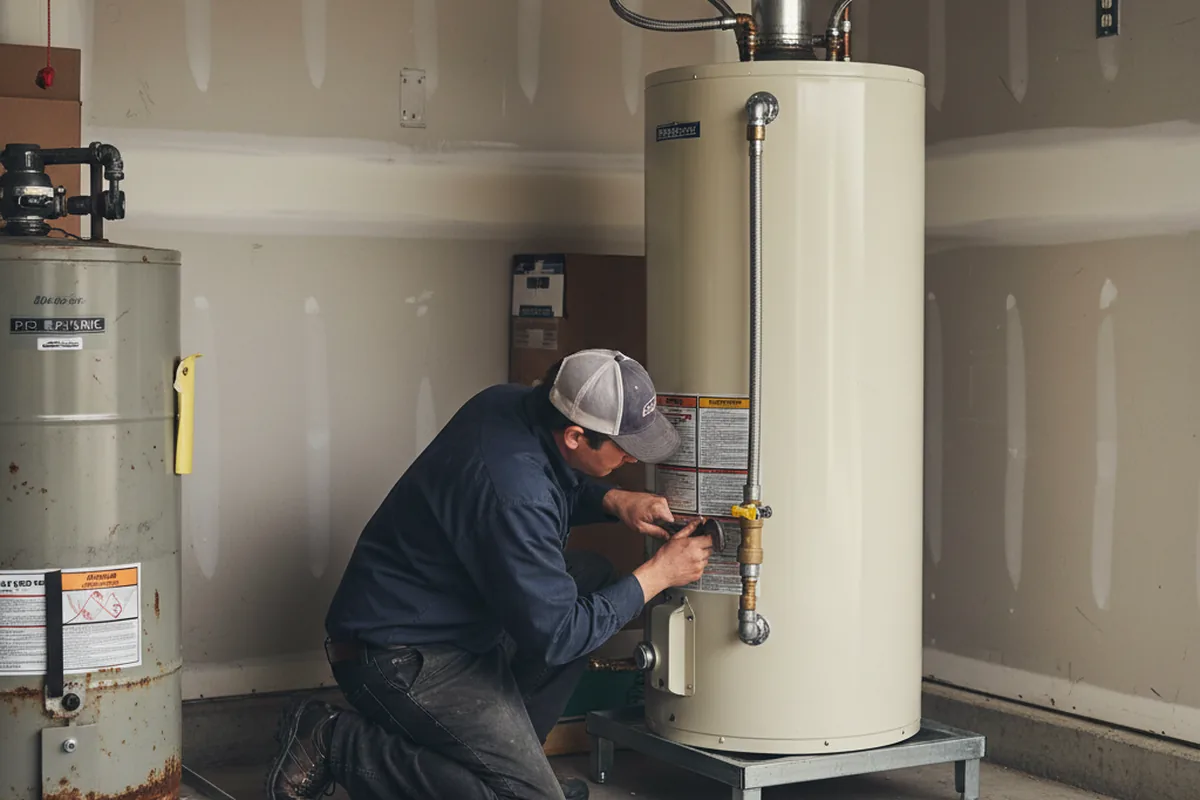 Water heater and shutoff valve replacement in Lannon